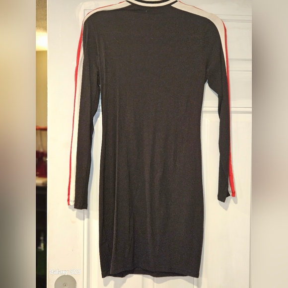 Heart Hips Black Dress with Red and White Stripes - Picture 4 of 5